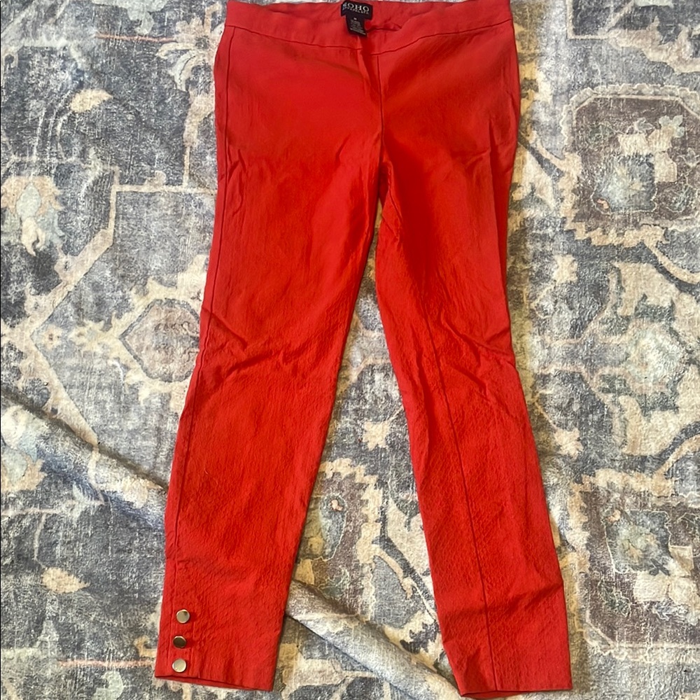 Soho Apparel Vibrant Orange Cropped‎ Pants